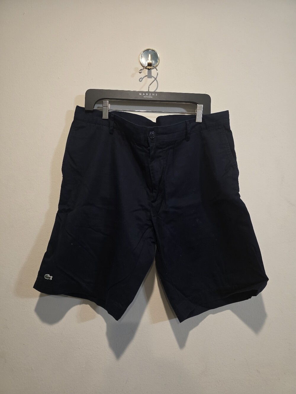 Lacoste Men's 100% Cotton Chino Bermuda Shorts Navy Blue Size US 38 (FR 48)